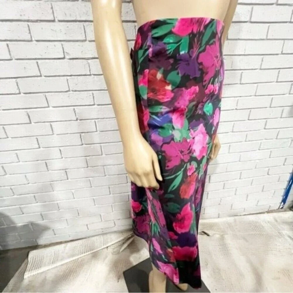 J.Crew Women's Gwyneth slip skirt in watercolor floral - Size‎ Large - Picture 5 of 6